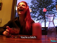 Enthousiasteling, Badkamer, Pijpbeurt, Gezichtspunt, Openbaar, Roodharige vrouw