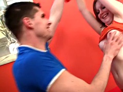 Shy Angela - perfect blowjob and hot fuck with neighbor