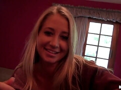 Casi James Sucks A Cock In POV After Being Caught Masturbating