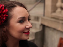 Mamada, Semen en la boca, Francés, Besar, Lencería, Al aire libre, Medias largas, Tetas