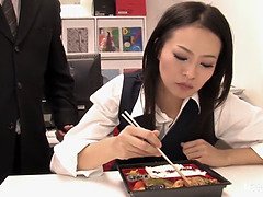 Aziatisch, Pijpbeurt, Schattig, Voeten, Voeten fetish, Hd, Kantoor, Panty