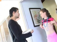 Sucer une bite, Brunette brune, Fille latino, Petite femme, Maigrichonne, Espagnole, Adolescente, Nénés