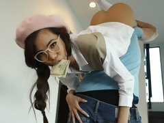 Arsch, Blasen, Hundestellung, Fetisch, Brille, Latina, Rasiert, Jungendliche (18+)