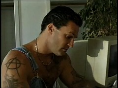 Lucky guy gets blowjob from female CEO and invites her to dance chocolate cha-cha-cha