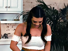 Les shaved and hairy babes in 3some facesitting massage