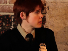 SEXYMOMMA - Ebony prison guard strapon fucked in the ass