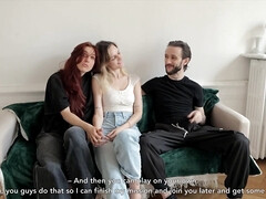 Enthousiasteling, Pijpbeurt, Stel, Hd, Huisgemaakt, Reusachtig, Tiener, Trio