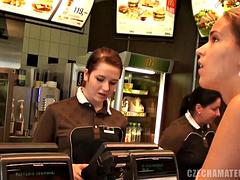 Leie, Tussi, Braunhaarige, Spermaladung, Tschechisch