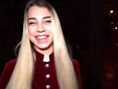 Blondine, Spermaladung, Kehlenfick, Hundestellung, Hd, Orgasmus, Im freien, Titten