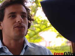 Brunette Teen Nickey Huntsman Lets Virgin Boy To Cum Inside Her Juicy Pussy