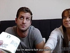 Pijpbeurt, Stel, Man die toekijkt, Hd, Geld, Gezichtspunt, Openbaar, Vrouw