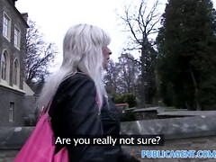 Barbara Nova gets her big tits and tight pussy pounded in public toilets for cash