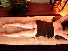 Aziatisch, Bruinharig, Rondborstig, Schattig, Hd, Japaans, Masseren, Natuurlijk