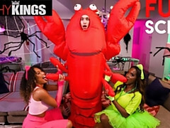 Grote lul, Grote mammen, Zwart, Hd, Interraciaal, Gezichtspunt, Realiteit, Trio