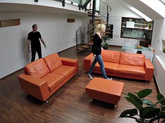 Blond, Pijpbeurt, Man die toekijkt, Europees, Realiteit, Tiener