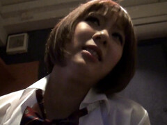 Hot Japanese Hitomi had sex in an interview