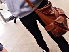 Cute lil asian with see thru yoga pants #3