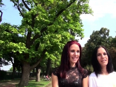 GERMAN SCOUT - TEEN SISTERS SEDUCE TO FUCK IN THREESOME