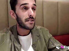 Enthousiasteling, Pijpbeurt, Bruinharig, Europees, Latijnse vrouw, Buiten, Realiteit, Spaans