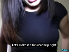 Leie, Tussi, Blasen, Auto, Tschechisch, Europäisch, Im freien, Pov