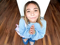 Gros cul, Blonde, Sucer une bite, En levrette, Seins naturels, Pov, Adolescente, Nénés