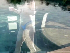 Erótico, Penetracion con dedos, Natural, Al aire libre, Piscina, Solo, Alto, Calientapollas