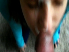 Enthousiasteling, Pijpbeurt, Bruinharig, Sperma shot, Sperma in gezicht, Gezichtspunt