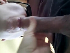 Enthousiasteling, Grote lul, Auto, Stel, Sperma shot, Lul, Flashing, Openbaar