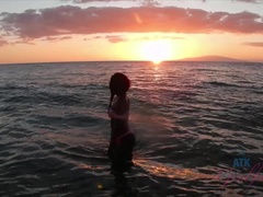 Amateur, Salle de bains, Plage, Noire, Noir ébène, Pov, Chatte, Voyeur