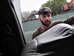Picked up str8 stud fucks gay ass in van outdoors 4 money