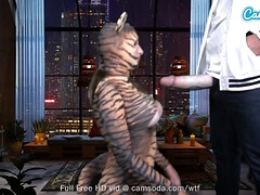 Gros seins, Gode, Lesbienne, Masturbation, Rasée, Branlette espagnole, Nénés, Webcam