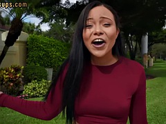 Drawn babe with black booty deepthroating before fucking