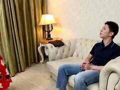 Asiatique, Gros seins, Sucer une bite, Brunette brune, Plantureuse, Éjaculation interne, Fétiche, Seins naturels