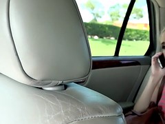 Nasty teen sucks driver dick and fucks for phone sex