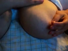 bbw milking her tits..