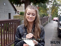 Olivia Sparkle gets picked up and fucked in a car for cash