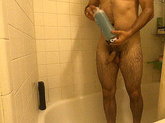 Shower, big cock, masturbate