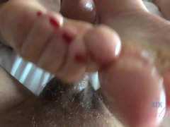 That hairy pussy ate up the creampie in London