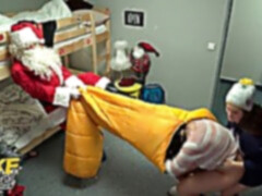 Big tits thicc girls in big cock threesome after one gets stuck in a camping bag