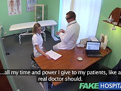 Fakehospital hot nurse licks asshole her way to a raise