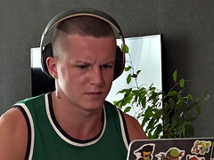 Enthousiasteling, Pijpbeurt, Sperma, Man die toekijkt, Sperma shot, Hardcore, Trio, Vrouw