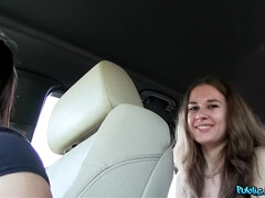 Leie, Tussi, Blasen, Auto, Europäisch, Im freien, Pov, Realität