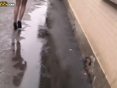 Faciale, Argent, Jarretelles, Plan cul à trois