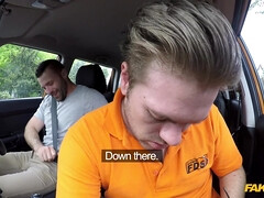 Arousing Sweaty Sex With Big Breasts Blondie Fake Driving School