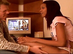 Pijpbeurt, Bruinharig, Ondergoed, Tieten likken