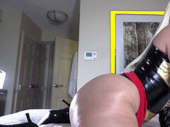 Grosse bite, Noire, Femme dominatrice, Suçant, Jouets