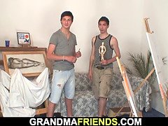 Pijpbeurt, Tsjechisch, Opa, Omie, Rijpe lesbienne, Schreeuwen, Tiener, Trio