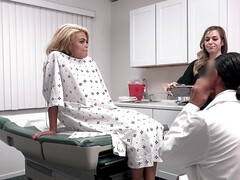 Destiny Cruz and Rory Knox getting fucked by horny doctor