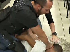 tony is caught and fucked doggystyle by horny gay cops
