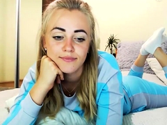 Blonde amateur webcam teen stripping